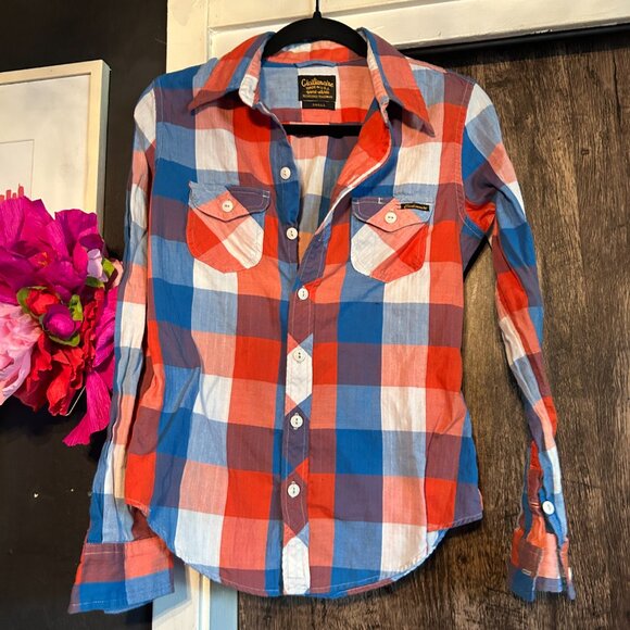 Civiliaraire Tops - Civiliaraire Blue and Red Plaid Size Small